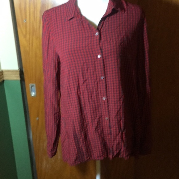 J Jill Button Down Rayon Blouse - Picture 1 of 5